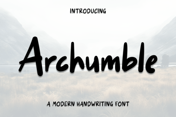 Archumble Font: A Handwritten Typeface for Branding