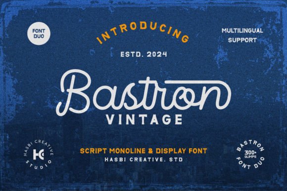 Bastron Vintage Font for Elegant Craft Projects
