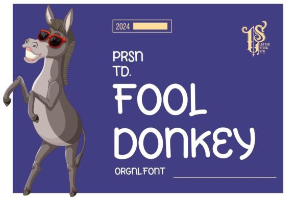 Fool Donkey Font: Retro Style for Campaign Visuals