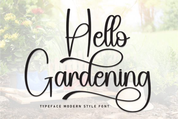 Hello Gardening: A Delicate Script Font for Business Branding