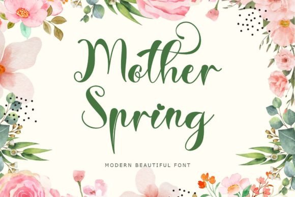Mother Spring Font: Handwritten Style for Web Design