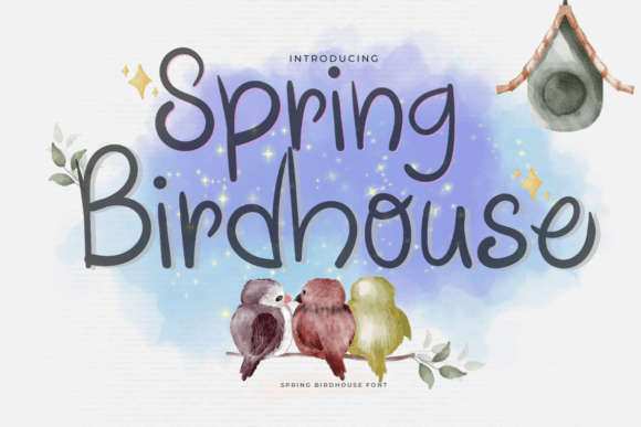 Spring Birdhouse Font: Adding Charm to Web Layouts