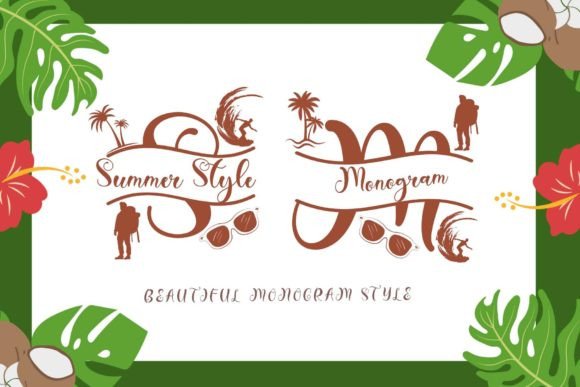 Summer Style Monogram Font for Elegant Web Design